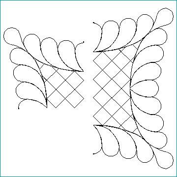 (image for) DWR Feather and Crosshatch 3 Quarter and Half A Diagonal-L04734* - Click Image to Close